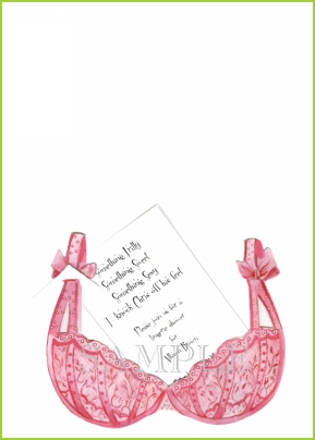 Pink Bra with white ribbon tag